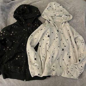 2 Cat & Jack zip up sweatshirts